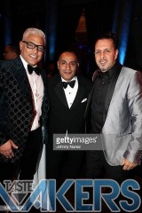 NEW YORK, NY - NOVEMBER 14:  (L-R) Christian Rivera Foundation boardmember Andy Epstein, Christian Rivera Foundation Founder John 'Gungie' Rivera, and DJ/ recording artist Tony Touch attend the 10th Annual Christian Rivera Foundation Gala at Capitale on November 14, 2018 in New York City.  (Photo by Johnny Nunez/WireImage)