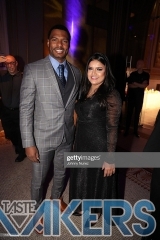 NEW YORK, NEW YORK - NOVEMBER 13: Michael Cox (L) and Amna Ali attend the 11th Annual Cristian Rivera Foundation Celebrity Gala on November 13, 2019 in New York City. (Photo by Johnny Nunez/WireImage)