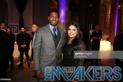 NEW YORK, NEW YORK - NOVEMBER 13: Michael Cox (L) and Amna Ali attend the 11th Annual Cristian Rivera Foundation Celebrity Gala on November 13, 2019 in New York City. (Photo by Johnny Nunez/WireImage)